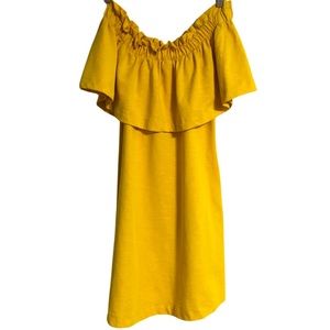 H&M Ruffled Off the Shoulder Dress With Pockets Size XS